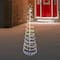 6ft. Outdoor Spiral Artificial Christmas Tree, Color Changing LED Lights